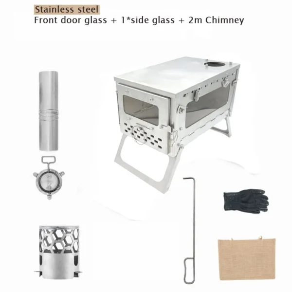 Folding Chimney Camp Wood Stove