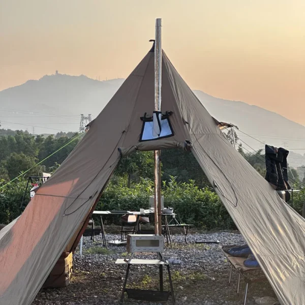 Folding Chimney Camp Wood Stove