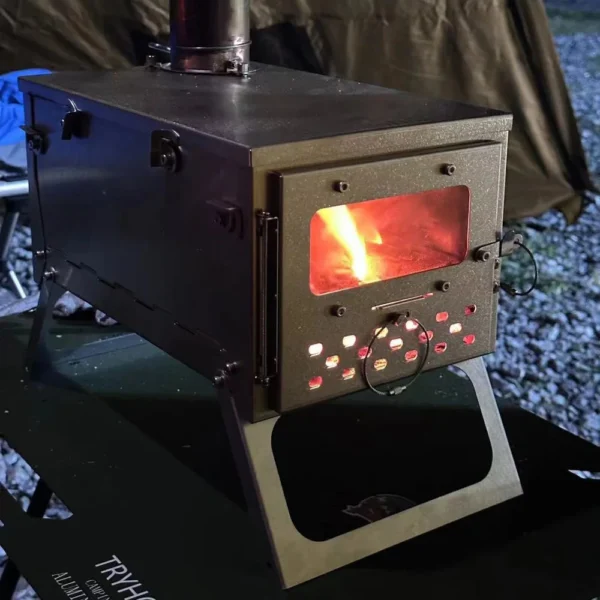 Folding Chimney Camp Wood Stove