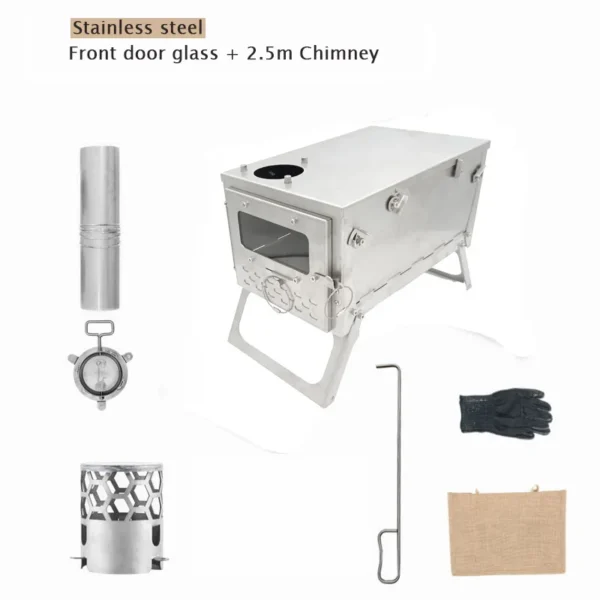 Folding Chimney Camp Wood Stove