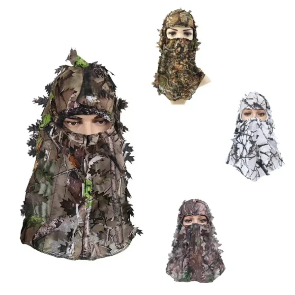 Hunting Maple leaf style Camouflage Face mask Hood