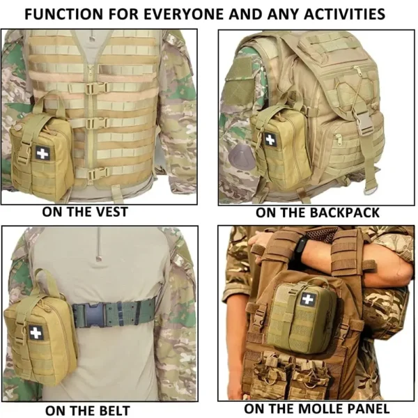 IFAK Molle's Tactical Military First Aid Kit With Equipment and Medical Supplies