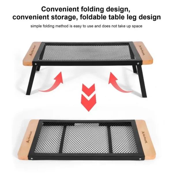 Iron Mesh Portable Barbecue Table