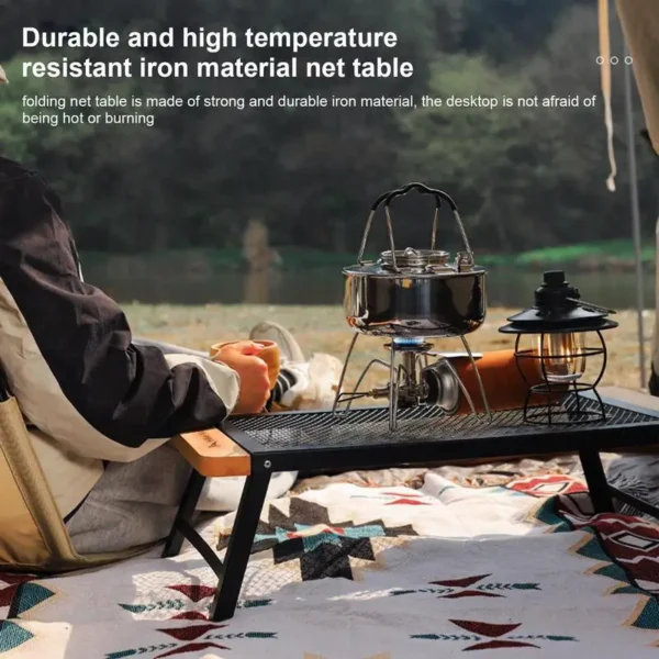 Iron Mesh Portable Barbecue Table