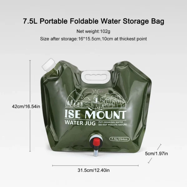 ISE MOUNT's 7.5L Water Carrier Storage Bag