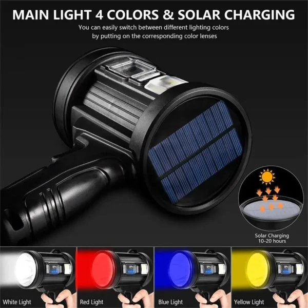 LED Rechargeable Spotlight 6000mAh Battery