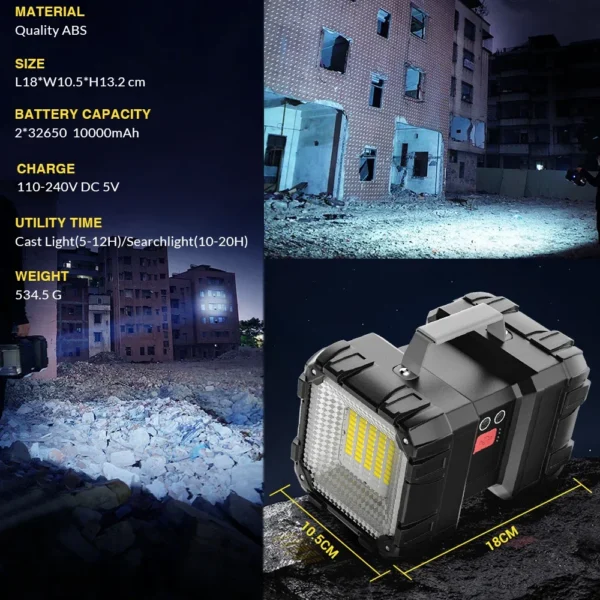 LETOUR Double Head Handheld Floodlight