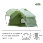 LISM's Integrated Hexagon Tent For 3-5 Person
