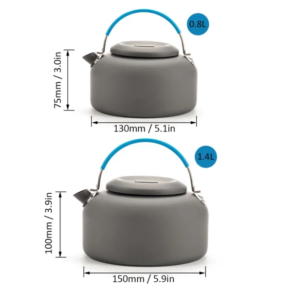 LIXADA's Aluminum Camping Teapot Kettle