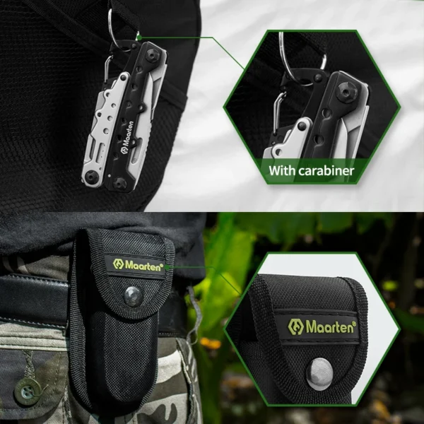MAARTEN'S Multitool, 11 in 1 Hard Stainless Steel