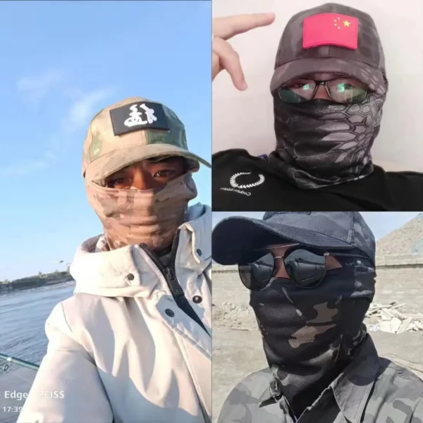 Military Hood Tactical Army Baseball Caps with matching Camouflage Balaclava