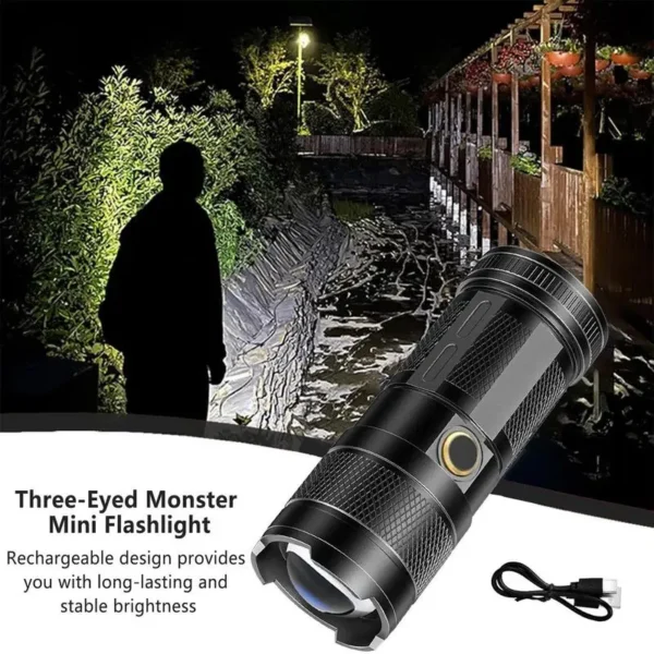 Mini Flashlights Three-Eyed Design