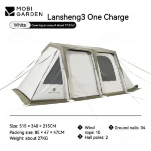 MOBI GARDEN's Tunnel Tent PVC Integrated  Inflatable 2 Bedrooms