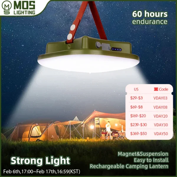 MOSLIGHTING 80W Camping Lantern