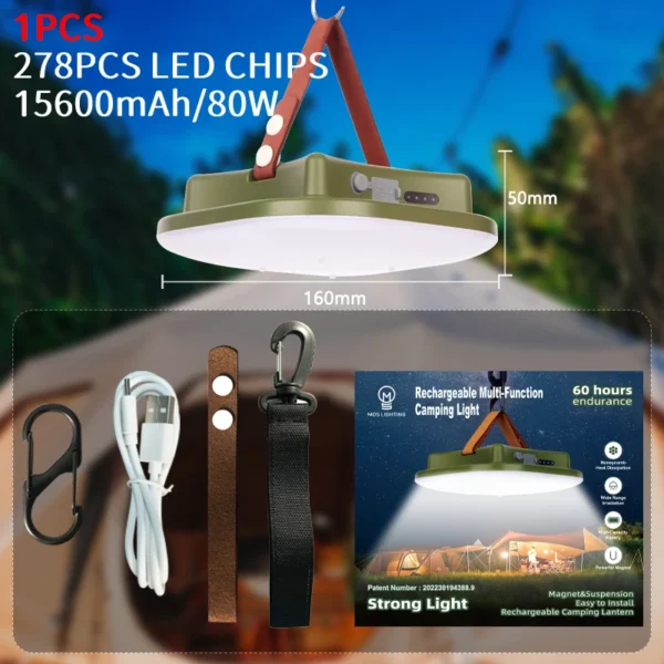 MOSLIGHTING 80W Camping Lantern