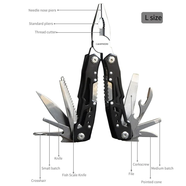 Multitool Stainless Steel Foldable Knife Pliers