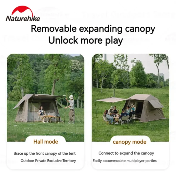 Naturehike's Village 6.0 Open Tent Titanium Black