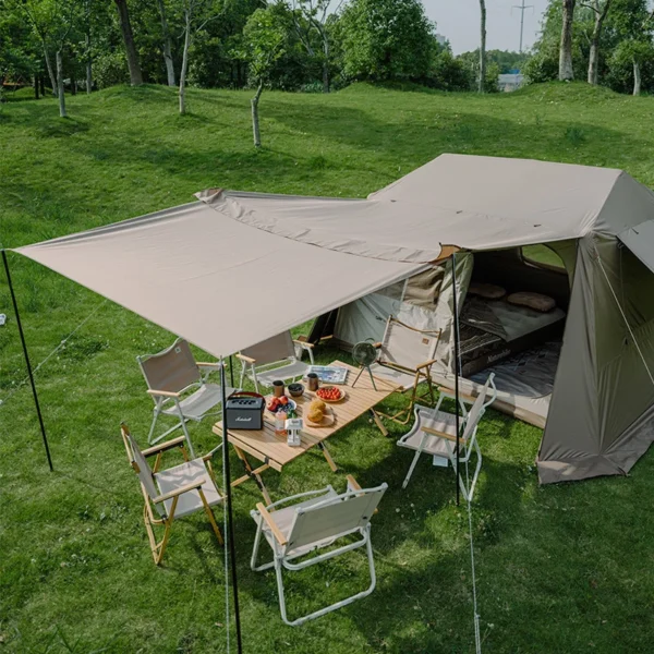 Naturehike's Village 6.0 Ridge Titanium Black Cabin Tent
