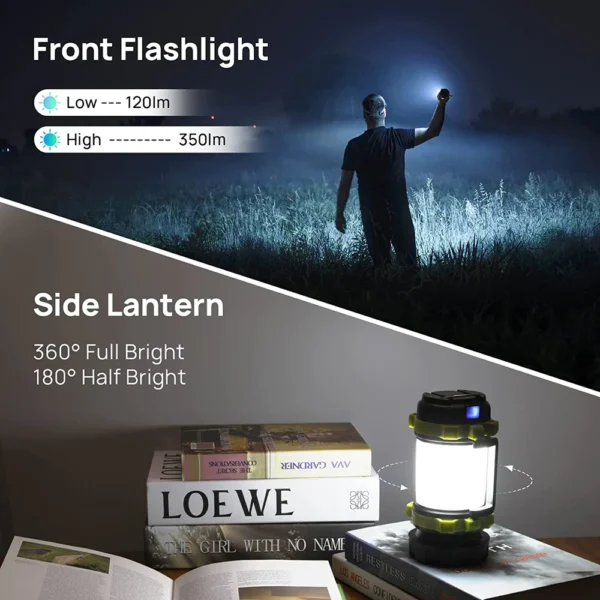 New Camping Lantern Rechargeable Flashlight 3000mAh Power Bank 6 Modes Waterproof Led Lantern Camping Hiking Outdoor Recreations - Image 2