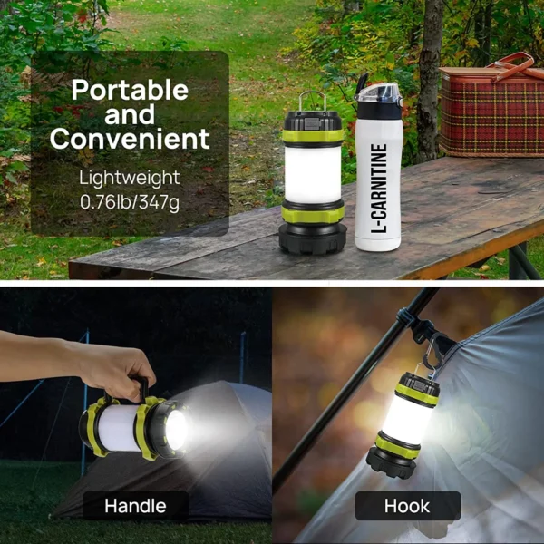 New Camping Lantern Rechargeable Flashlight 3000mAh Power Bank 6 Modes Waterproof Led Lantern Camping Hiking Outdoor Recreations - Image 6