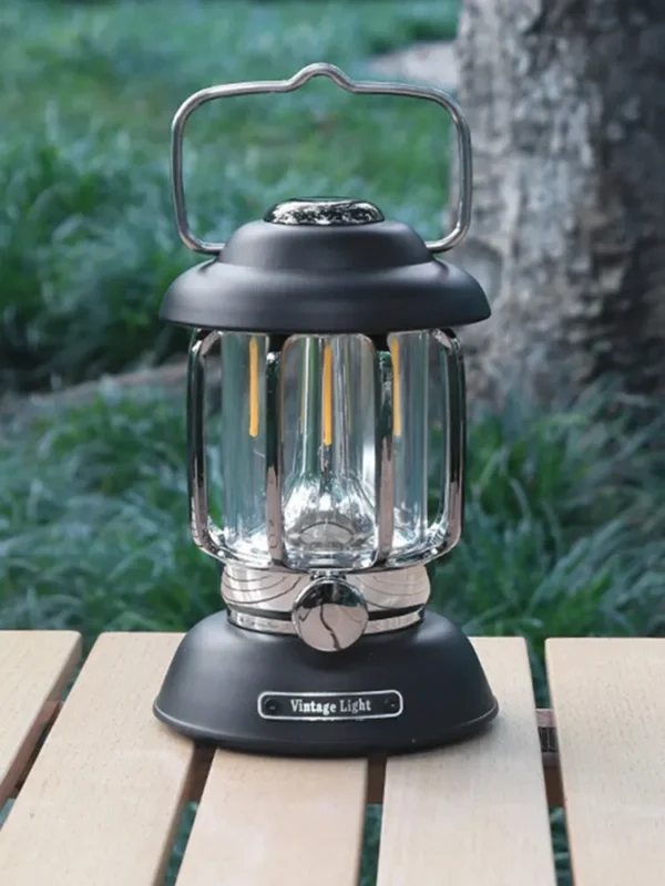 Outdoor Camping Lantern Portable USB Rechargeable Lamp Retro LED Light For Emergency Fishing Hiking Tent Nightlight Waterproof - Image 8