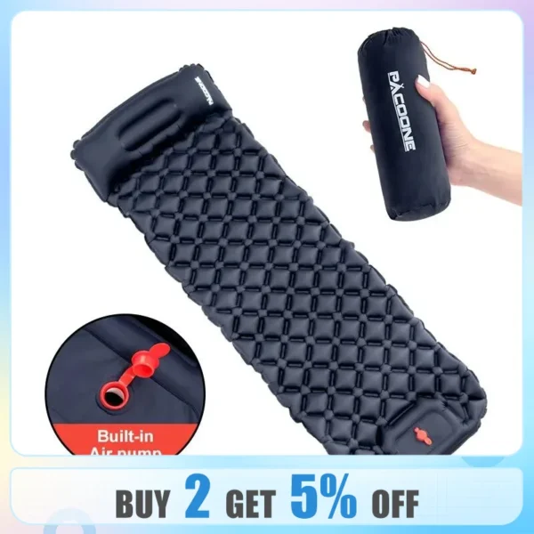 PACOONE's Inflatable Mattress Sleeping Pad With Pillows
