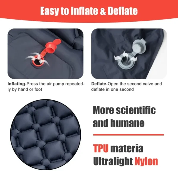 PACOONE's Inflatable Mattress Sleeping Pad With Pillows