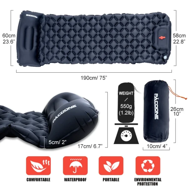 PACOONE's Sleeping Inflatable Mattress with Pillows