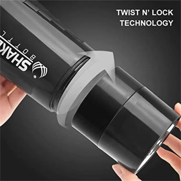 Protein Shaker Cup with Powder Storage Containe