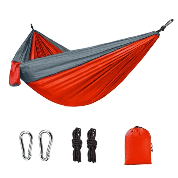 Single Person Portable Camping Hammock Parachute Fabric