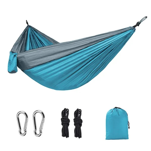 Single Person Portable Camping Hammock Parachute Fabric