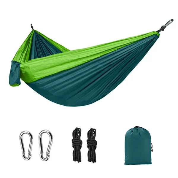 Single Person Portable Camping Hammock Parachute Fabric