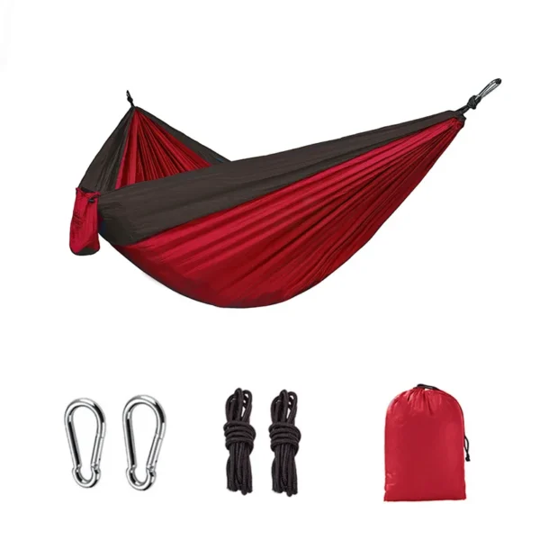 Single Person Portable Camping Hammock Parachute Fabric