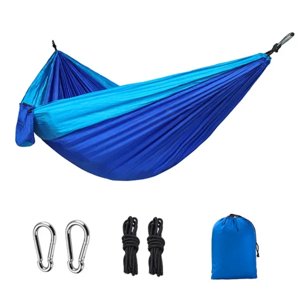 Single Person Portable Camping Hammock Parachute Fabric