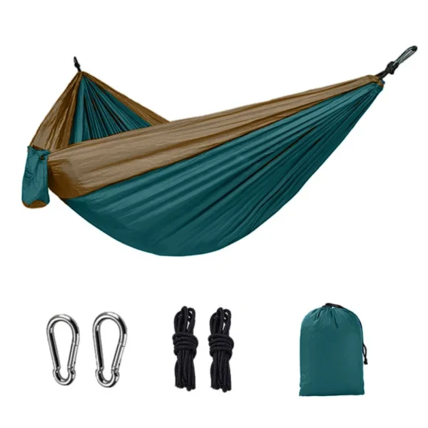 Single Person Portable Camping Hammock Parachute Fabric