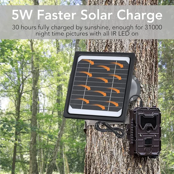 Solar Panel Kit for Trail Cameras 12V, 5W