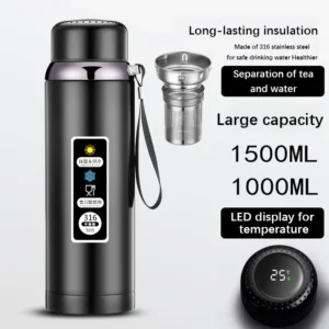 Stainless Steel LED Temperature Display Vacuum Flask