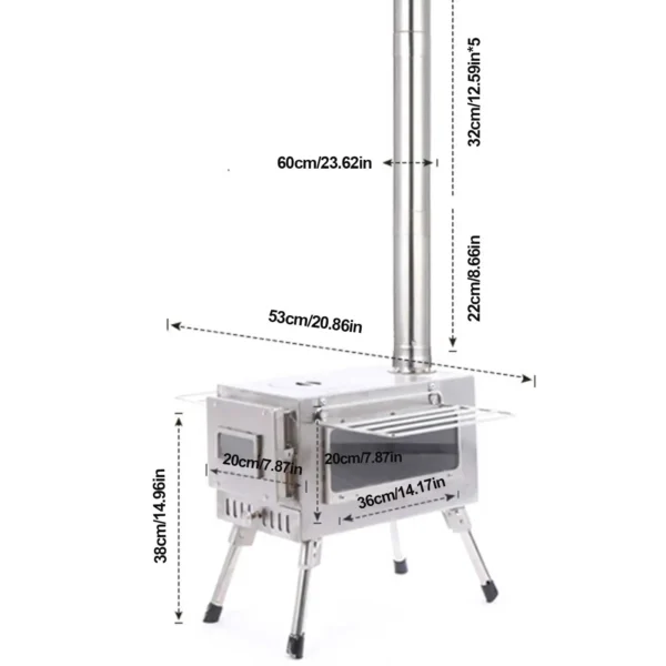 Stainless Steel Wood Folding Stove