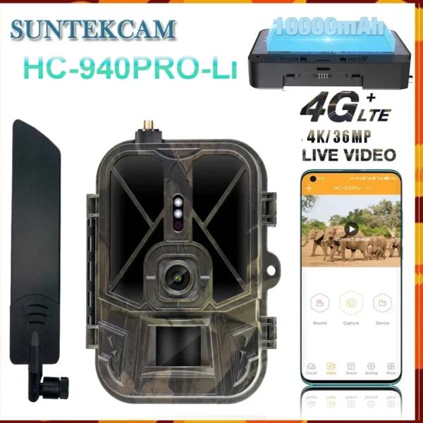 SUNTEKCAM's HC-940PROLi Trail Camera 36MP 4K