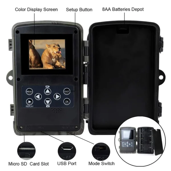 SUNTEKCAM's HC801A Hunting Trail Camera With Night Vision Motion Activated
