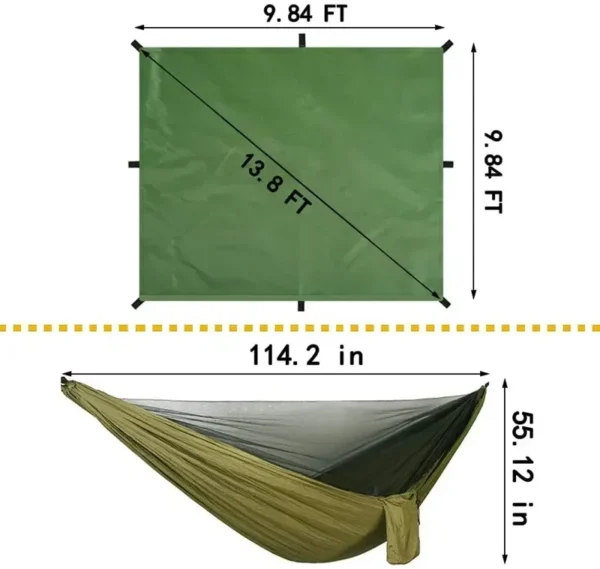 SWALLOWTAIL's Hammock with Bug Net and Rainfly Tarp