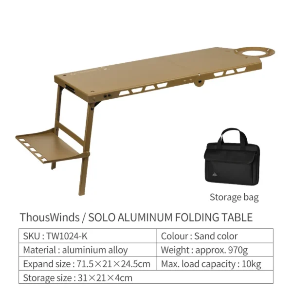 Thous Winds' Aluminum Folding Table