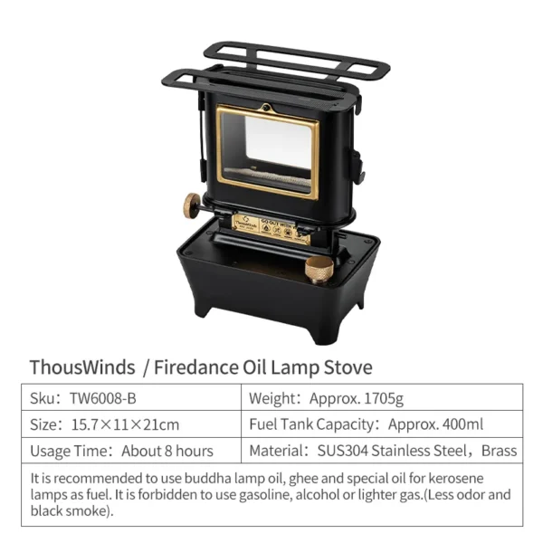 Thous Winds' Fire dance Oil Lamp Stove
