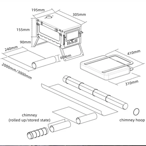 Tryhomy's 1mm Titanium Wood Stove