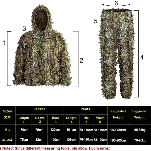 UNISEX Tactical Military Ghillie Suit
