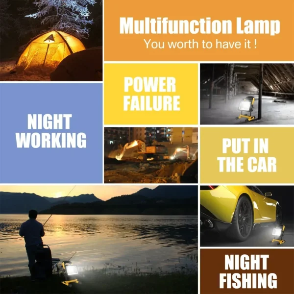 Waterproof Floodlight Emergency Spotlight Battery Powered