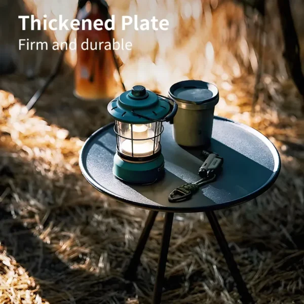 WESTTUNE's Camping Round Table with Light Stand