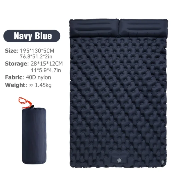 WESTTUNE's Double Inflatable Mattress with Built-in Pillow