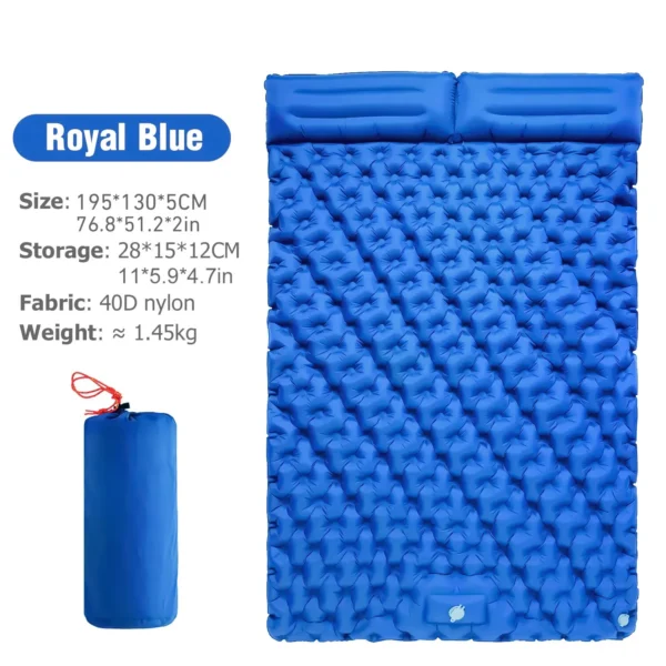 WESTTUNE's Double Inflatable Mattress with Built-in Pillow