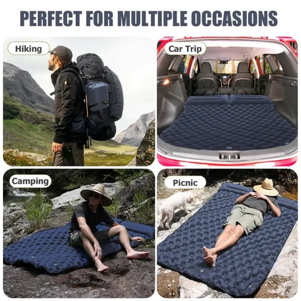 WESTTUNE's Double Inflatable Mattress with Built-in Pillow